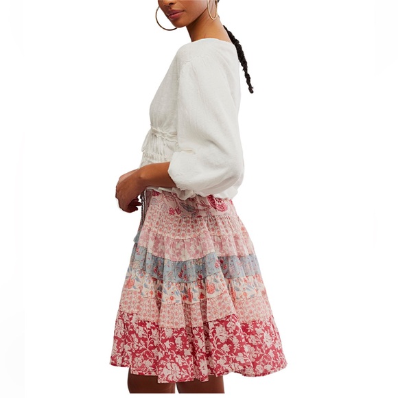 Free People Women's Lets Go‎ Linen Cotton Blouse, Size XSMALL - Picture 4 of 15